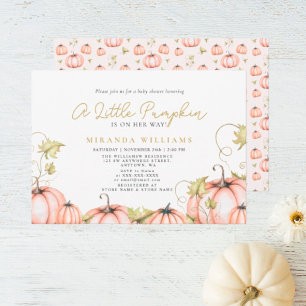 Invitation Baby shower d'automne Un peu citrouille