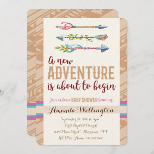 Invitation Baby shower d'aventure