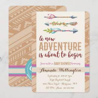 Invitation Baby shower d'aventure