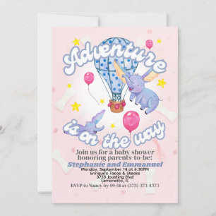 Invitation Baby shower d'aventure Élément aquare