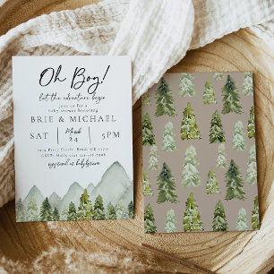 Invitation Baby shower d'aventure   Forêt