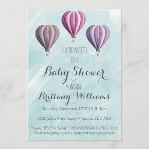 Invitation Baby shower de ballon à air chaud