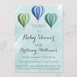Invitation Baby shower de ballon à air chaud