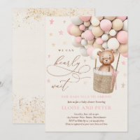 Baby shower de ballon rose Fille Teddy Ours