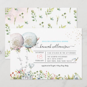 Invitation Baby shower de ballons de révélation de