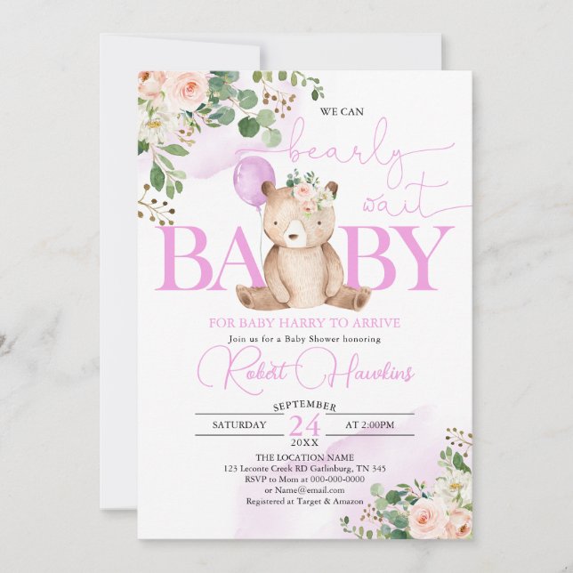 Invitation Baby shower de balloon écossais (Devant)