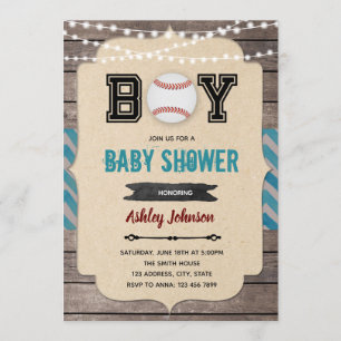 Invitation Baby shower de base-ball