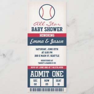Invitation Baby shower de base-ball