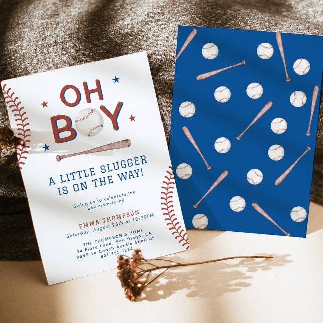 Invitation Baby shower de base-ball | Baby shower  (Créateur téléchargé)