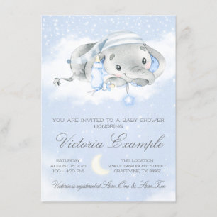 Invitation Baby shower de bébé d'éléphant de bébé
