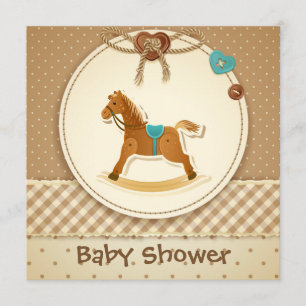 Invitation Baby shower de bébé garçon's Rocking Ho
