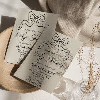 Baby shower de béquille de ruban dessiné à la main