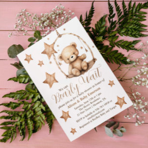 Invitation Baby shower de berceau : "On peut à pei