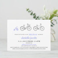 Invitation Baby shower de bicyclettes à vélo
