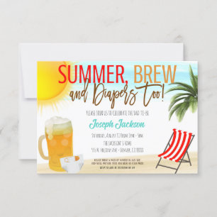  Invitation Baby shower de bière d'été