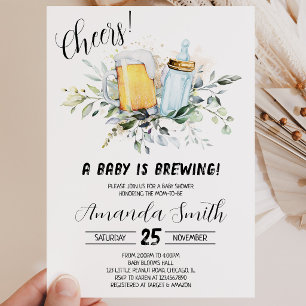 Invitation Baby shower de bières et bouteilles