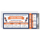 Invitation Baby shower de billet de sport, Bleu, O