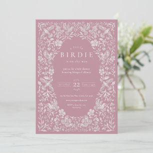 Invitation Baby shower de Birdie Florale Rose