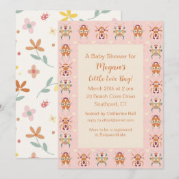 Invitation Baby shower de bogues d'amour