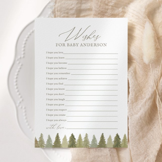 Invitation Baby shower de bois pour bébé (Créateur téléchargé)