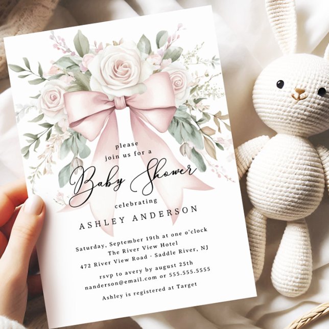 Invitation Baby shower de boîte de coquette délicat (Créateur téléchargé)