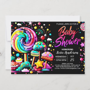 Invitation Baby shower de bonbon de Bohême