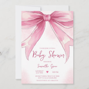 Invitation Baby shower de boule rose