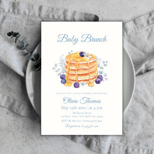 Invitation Baby shower de brunch pour bébé à la crème pâtissi