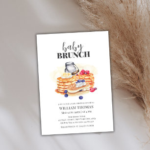 Invitation Baby shower de Brunch pour bébé Pancake moderne