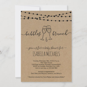 Invitation Baby shower de bulle et de brunch