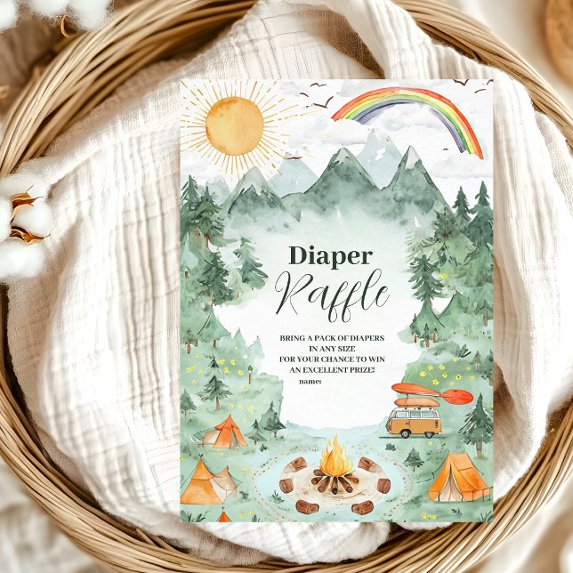 Invitation Baby shower de camping aquarelle (Créateur téléchargé)
