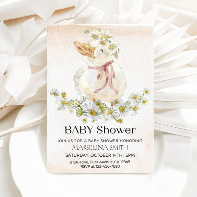 Invitation Baby shower de canard (Créateur téléchargé)