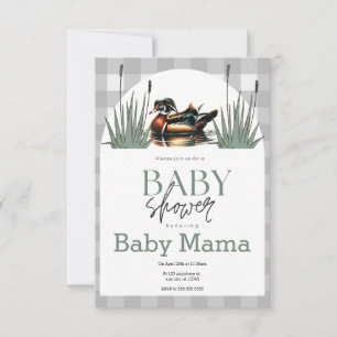 Invitation Baby shower de canard à bois