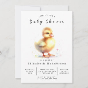 Invitation Baby shower de canard à imprimer pour bébé