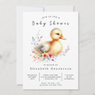Invitation Baby shower de canard à papier de Bohême