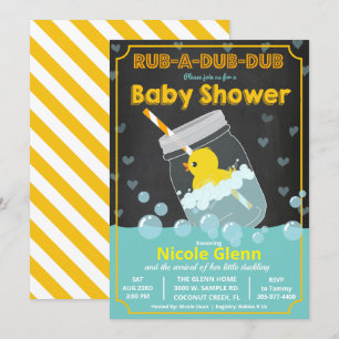 Invitation Baby shower de canard en caoutchouc