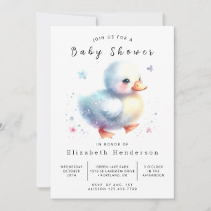 Invitation Baby shower de canard moderne modifiable