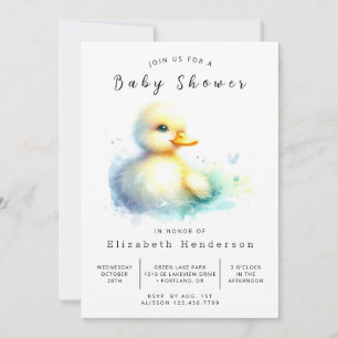 Invitation Baby shower de canard numérique Whimsical