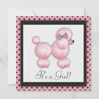 Baby shower de caniche rose