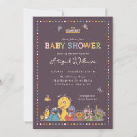 Baby shower de caractères de rue Sésame vintage