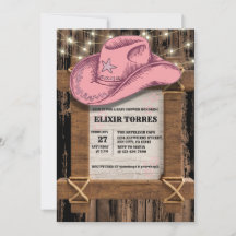 Baby shower de Casquette Russe Rose Cowgirl