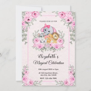 Invitation Baby shower de célébration magique