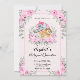 Invitation Baby shower de célébration magique