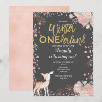 Invitation Baby shower de cerfs de bois de Chalkbo