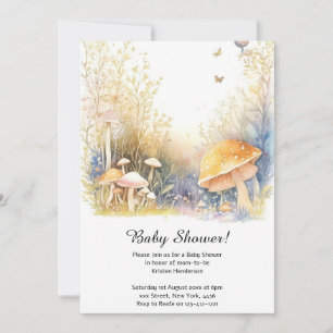 Invitation Baby shower de champignons