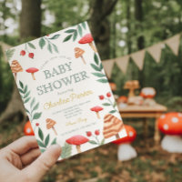 Baby shower de champignons de forêt