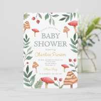 Baby shower de champignons de forêt