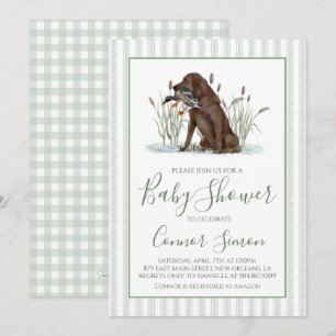 Invitation Baby shower de chasseur de canard du sud de Preppy