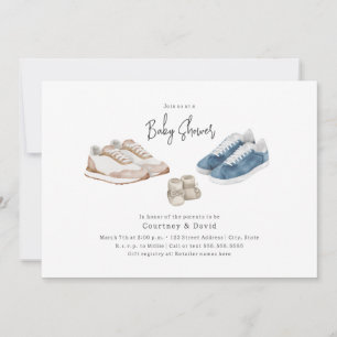 Invitation Baby shower de chaussures Basket Vintage rétro