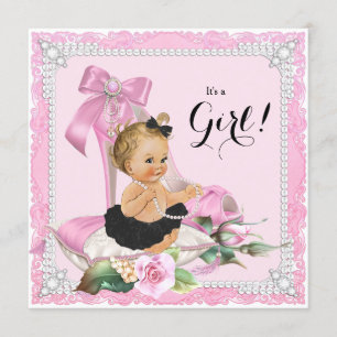 Invitation Baby shower de chaussures Pearl High Heel